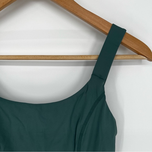 Halara SoftlyZero Airy Padded Midi Dress Blue Spruce Teal Green  - Size S - Picture 8 of 13